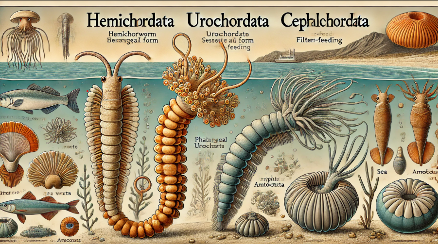 Hemichordata, Urochordata, and Cephalochordata