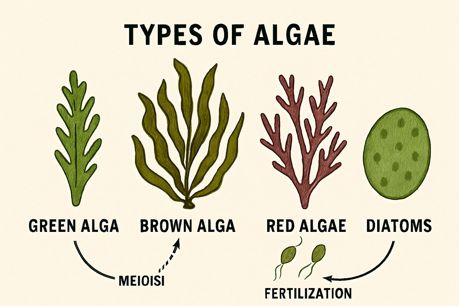 Algae -Characteristics, History Classification and Life Cycle
